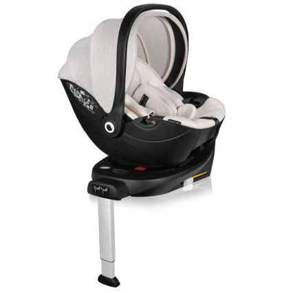 Lionelo - MOXIE SET i-Size Rotating Car Seat with Base, 40-87 cm, Beige Sand