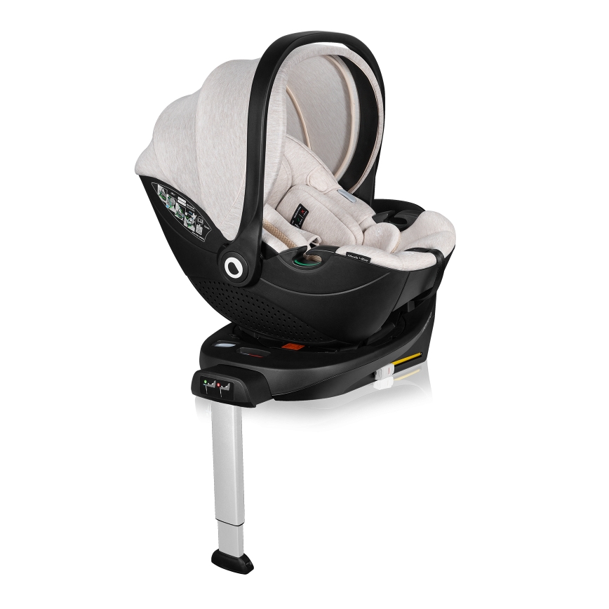 Lionelo - MOXIE SET i-Size Rotating Car Seat with Base, 40-87 cm, Beige Sand