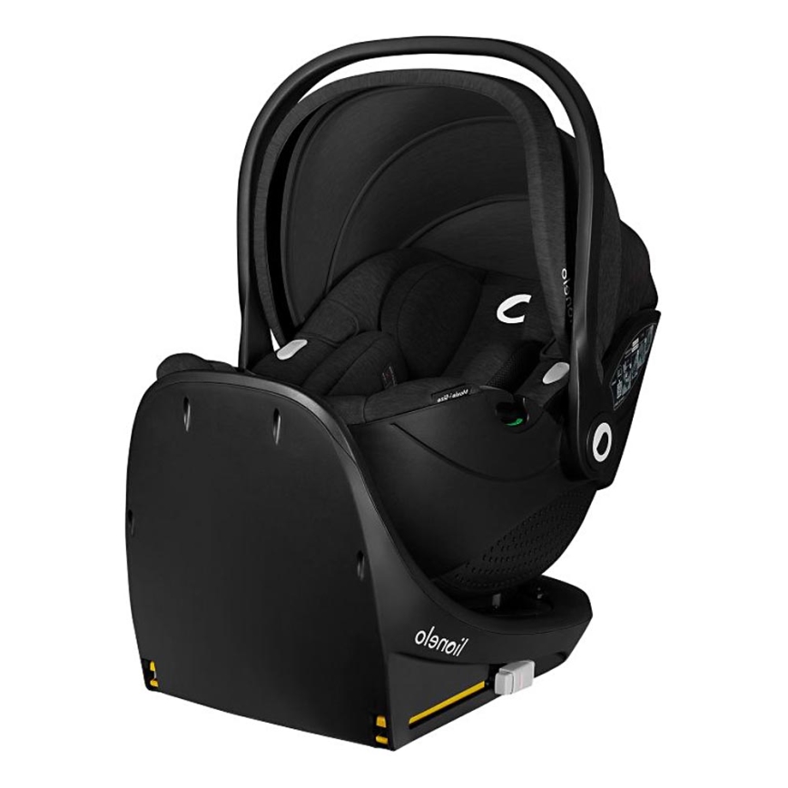 Lionelo - MOXIE SET i-Size rotating car seat with base 40-87 cm Black Carbon