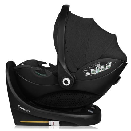 Lionelo - MOXIE SET i-Size rotating car seat with base 40-87 cm Black Carbon