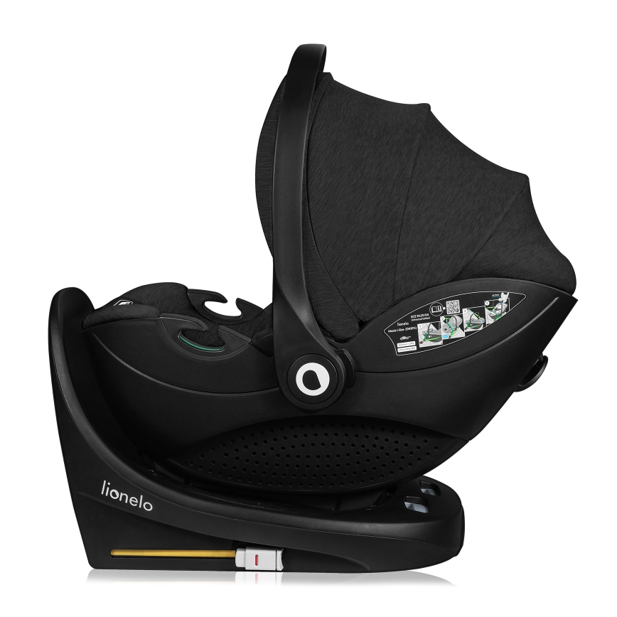 Lionelo - MOXIE SET i-Size rotating car seat with base 40-87 cm Black Carbon