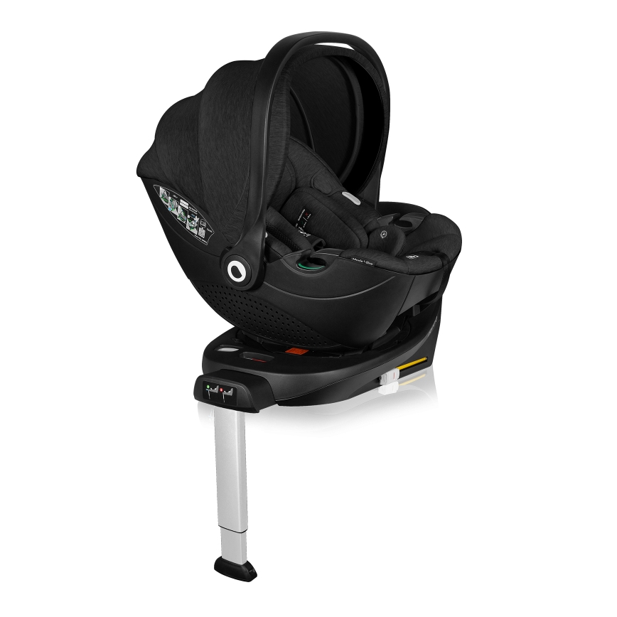 Lionelo - MOXIE SET i-Size rotating car seat with base 40-87 cm Black Carbon
