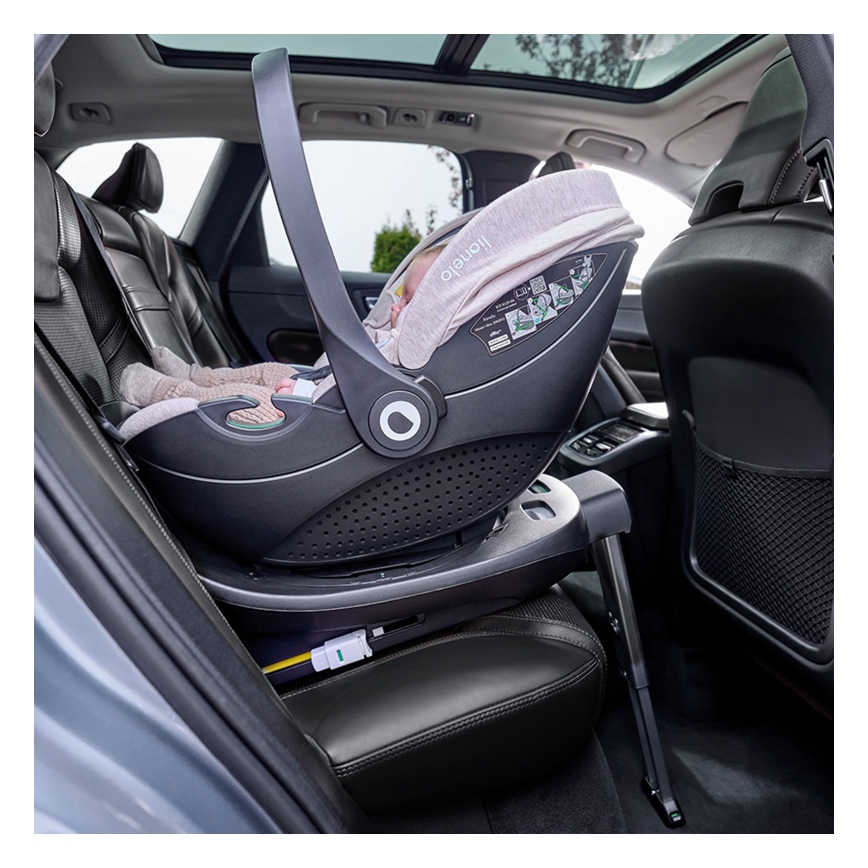 Lionelo - MOXIE SET i-Size Rotating Car Seat with Base, 40-87 cm, Pink Mauve