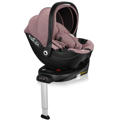Lionelo - MOXIE SET i-Size Rotating Car Seat with Base, 40-87 cm, Pink Mauve