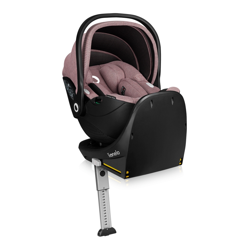 Lionelo - MOXIE SET i-Size Rotating Car Seat with Base, 40-87 cm, Pink Mauve