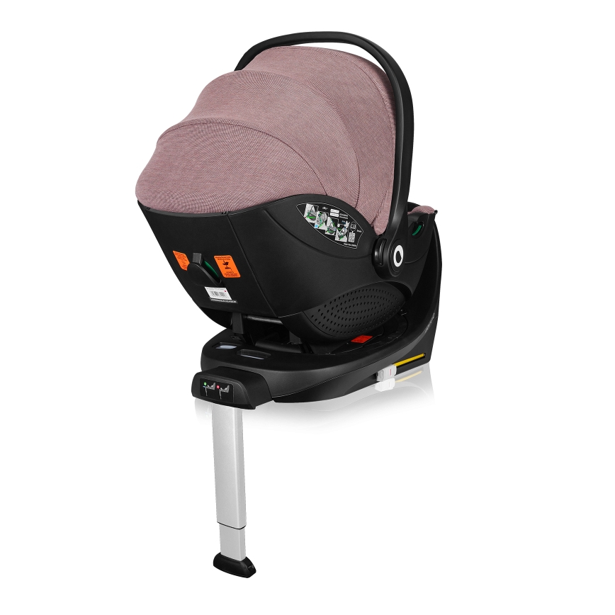 Lionelo - MOXIE SET i-Size Rotating Child Car Seat with Base 40-87 cm Pink Mauve