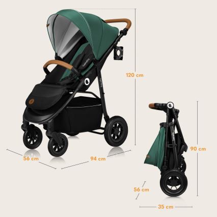 Lionelo - NATT Sport Stroller, Emerald Green