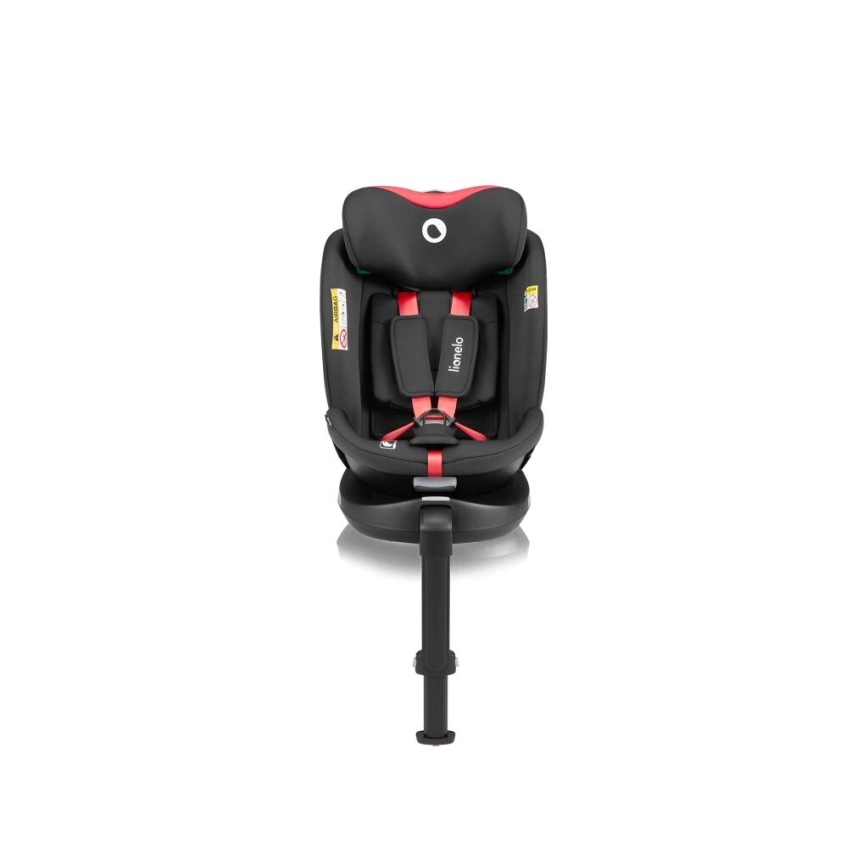 Lionelo - NAVY i-Size Rotating Car Seat with Base 40-150 cm Black/Red