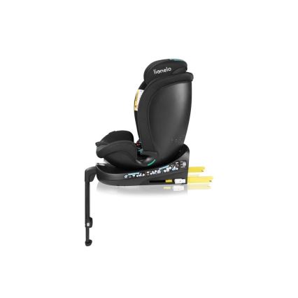 Lionelo - NAVY i-Size Rotating Car Seat with Base 40-150 cm Black/Turquoise