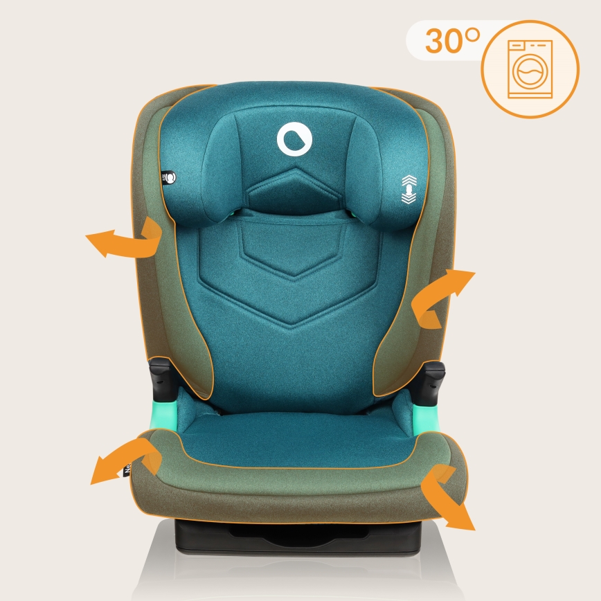 Lionelo - NEAL i-Size Child Car Seat, 100-150 cm, Green Turquoise