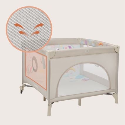 Lionelo - Playpen MILLE PLUS Grey Beige