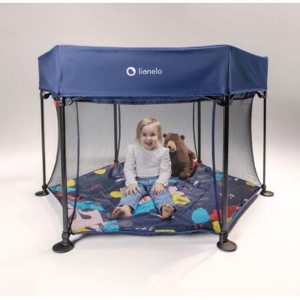 Lionelo - Playpen ROEL dark blue