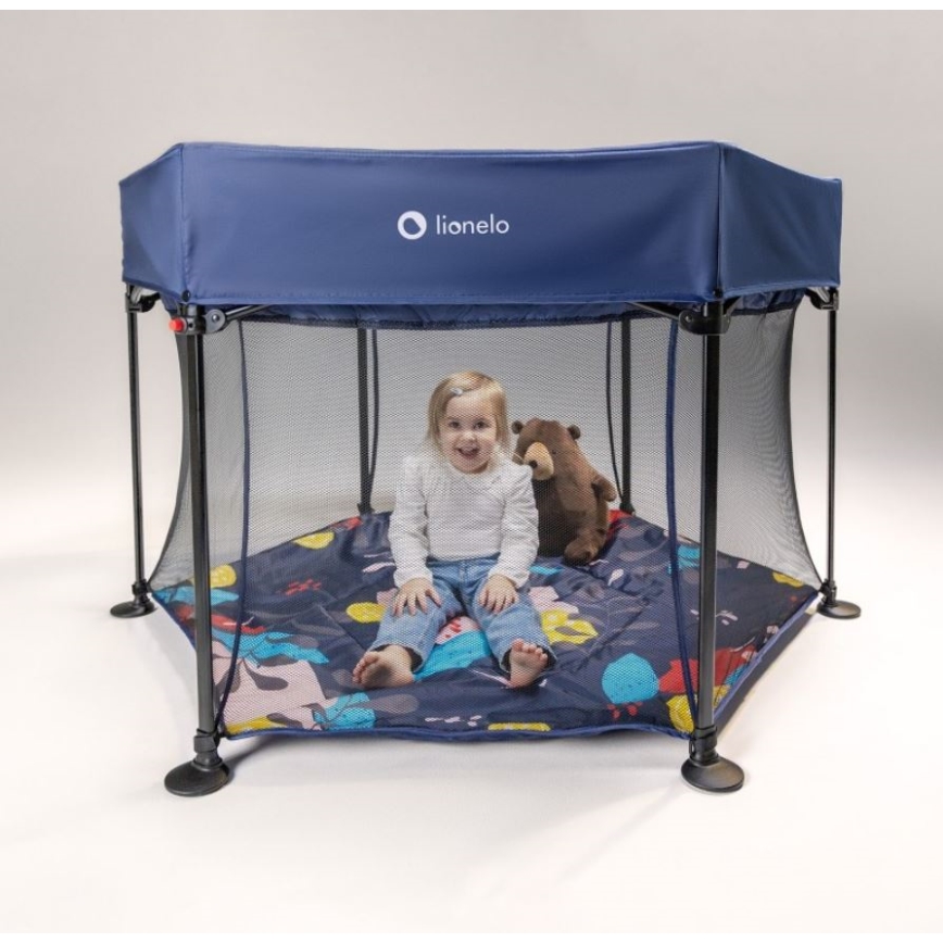 Lionelo - Playpen ROEL dark blue
