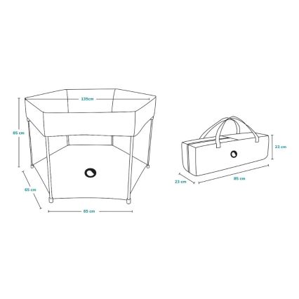 Lionelo - Playpen ROEL dark blue