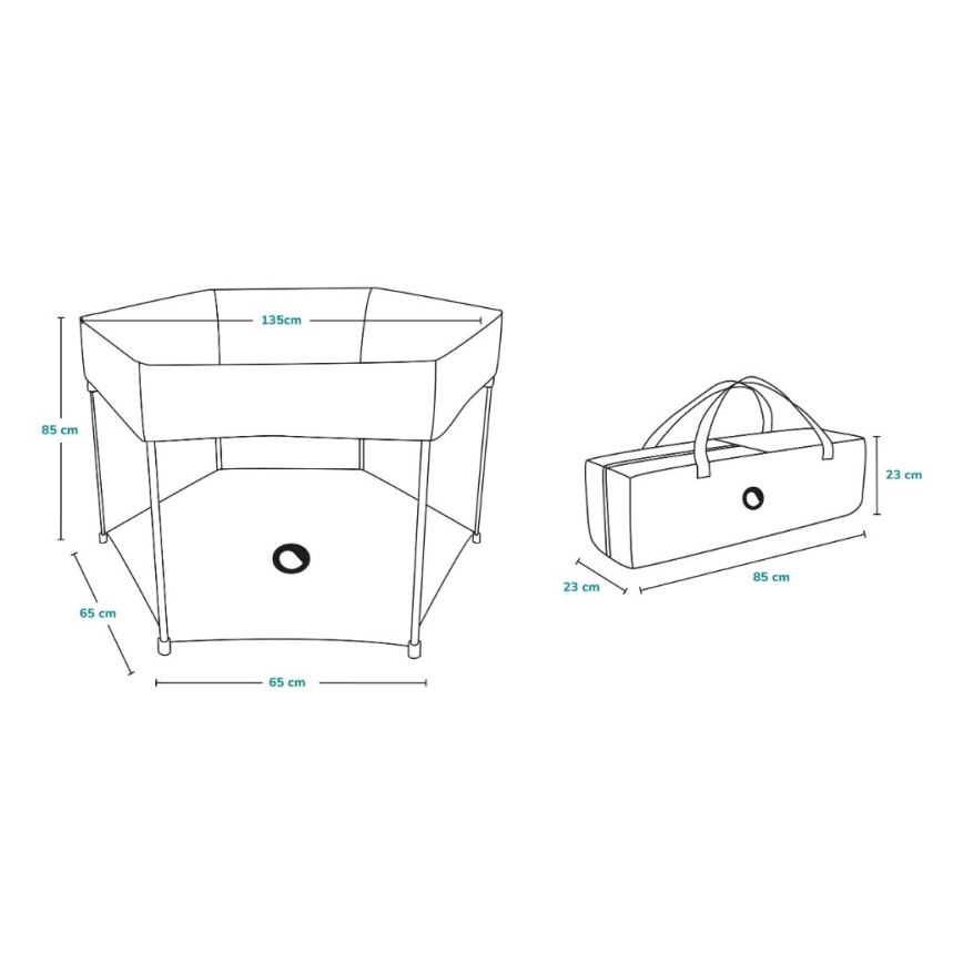 Lionelo - Playpen ROEL dark blue