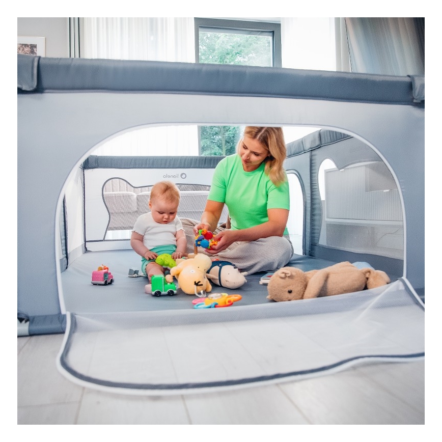Lionelo - Playpen WILLOW grey