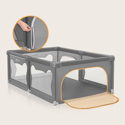 Lionelo - Playpen WILLOW grey