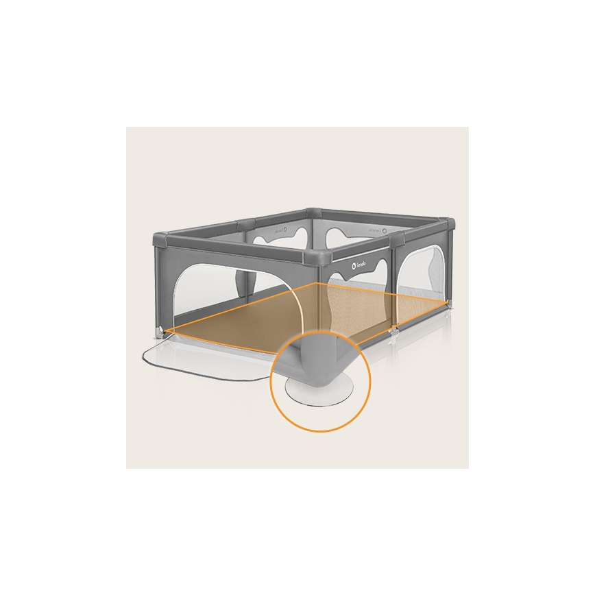 Lionelo - Playpen WILLOW grey