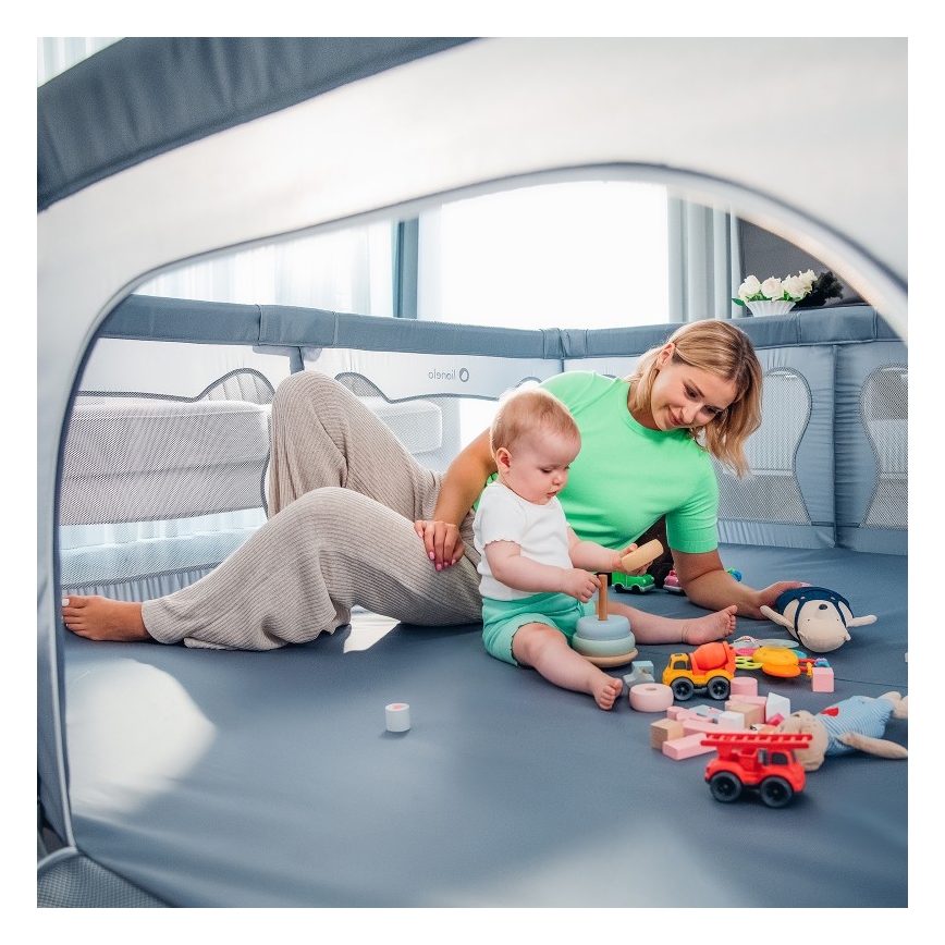 Lionelo - Playpen WILLOW XL grey