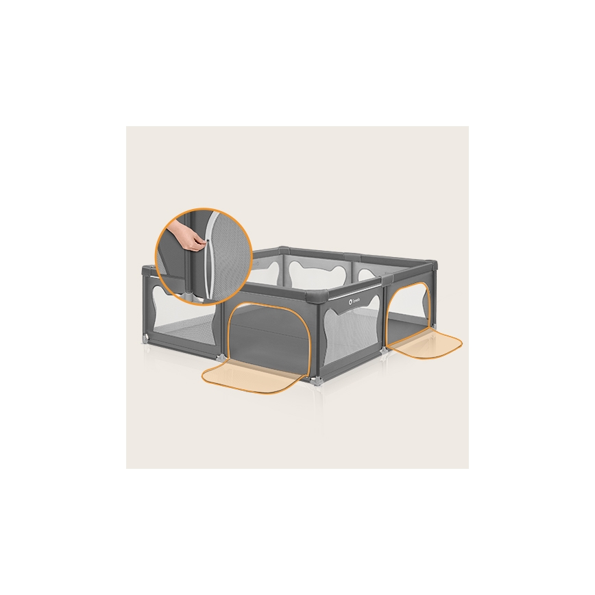 Lionelo - Playpen WILLOW XL grey