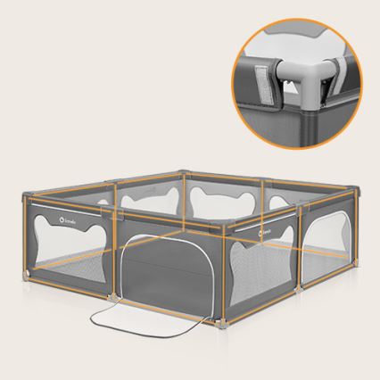 Lionelo - Playpen WILLOW XL grey