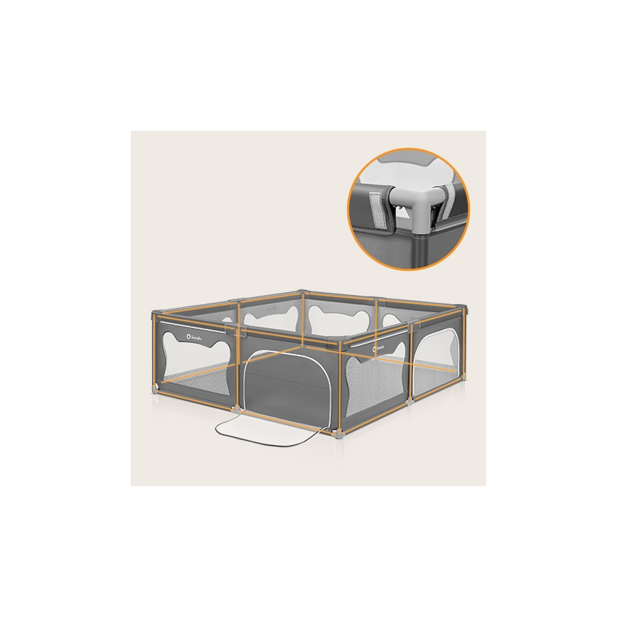 Lionelo - Playpen WILLOW XL grey