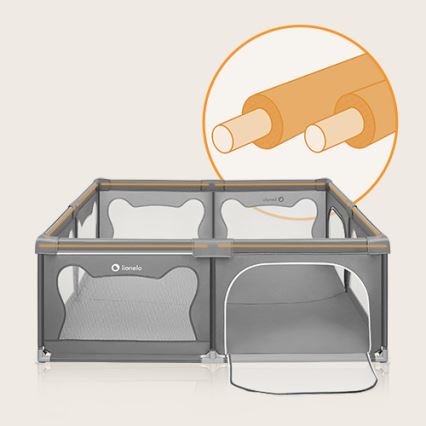 Lionelo - Playpen WILLOW XL grey