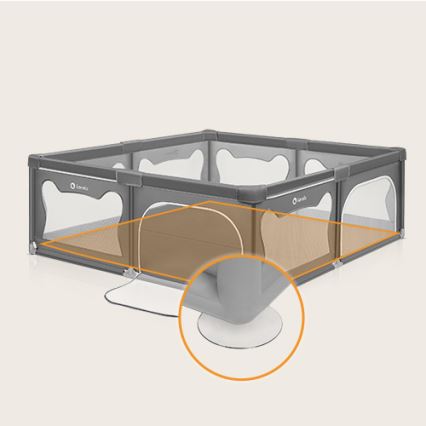 Lionelo - Playpen WILLOW XL grey