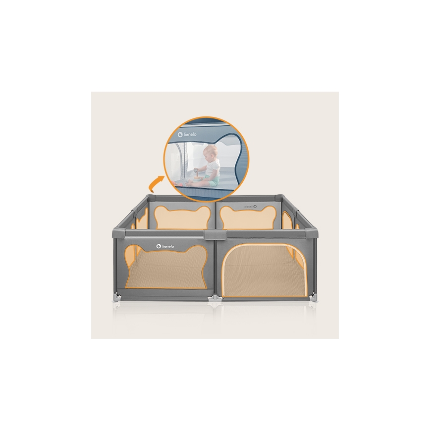 Lionelo - Playpen WILLOW XL grey