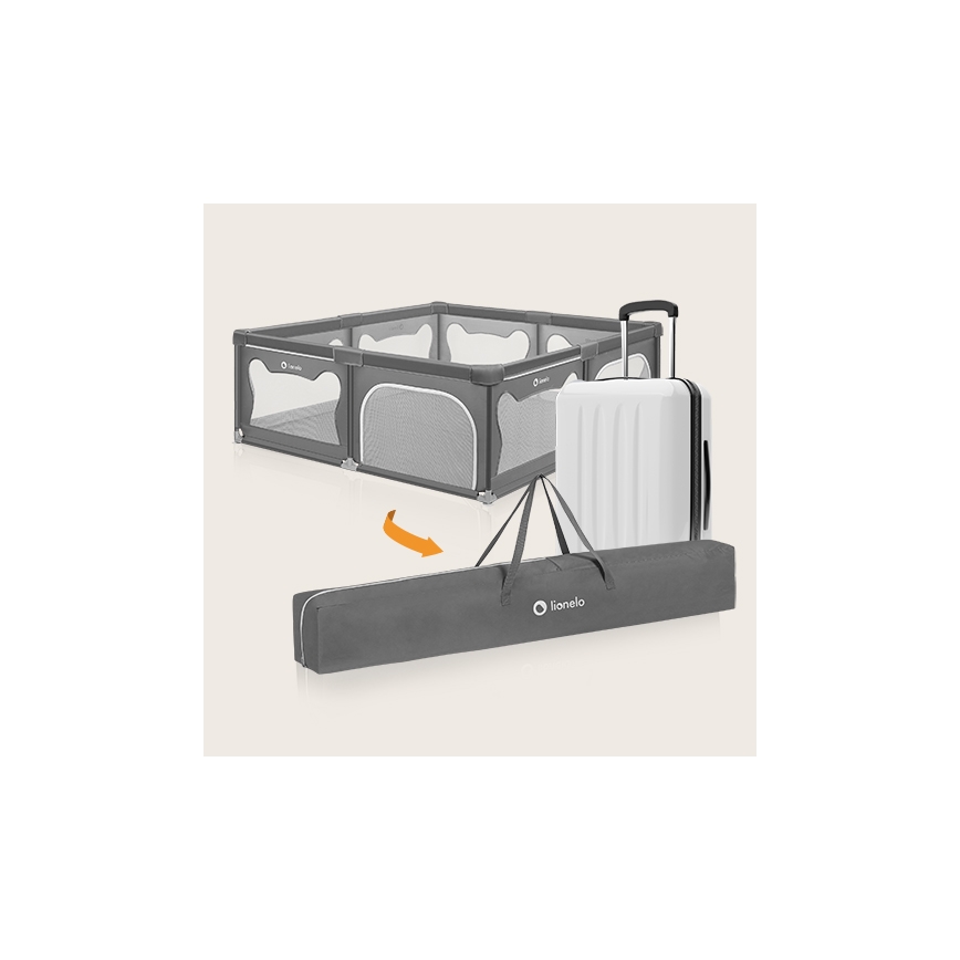 Lionelo - Playpen WILLOW XL grey
