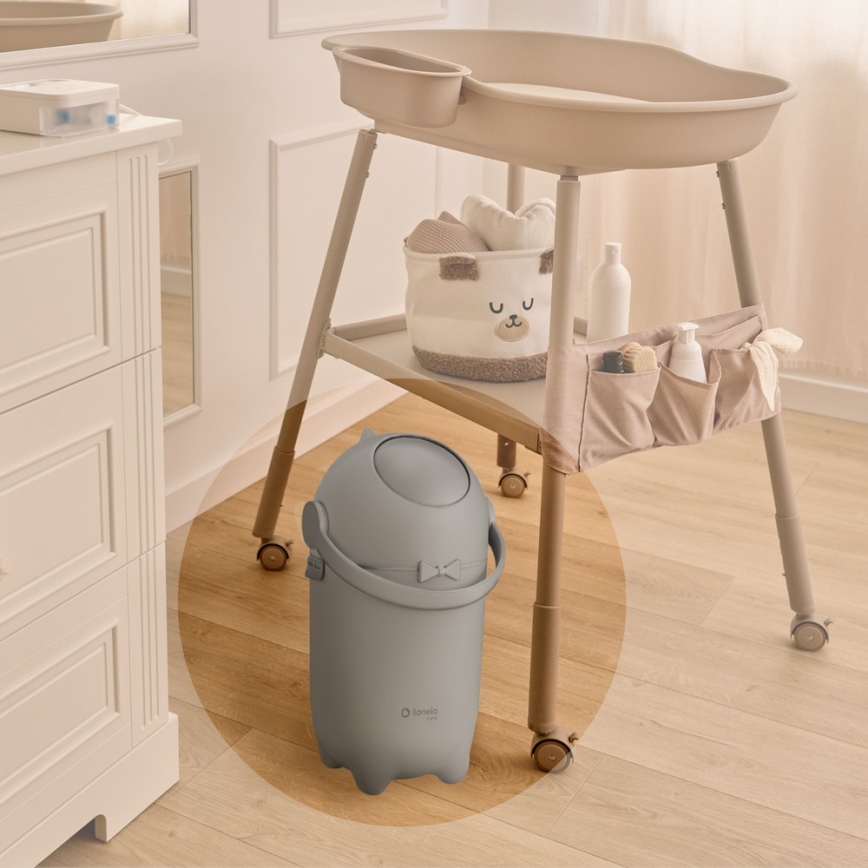 Lionelo - PUREBIN 10 L Diaper Bin, Grey