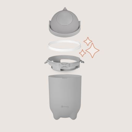 Lionelo - PUREBIN 10 L Diaper Bin, Grey