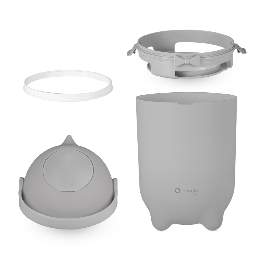 Lionelo - PUREBIN 10 L Diaper Bin, Grey