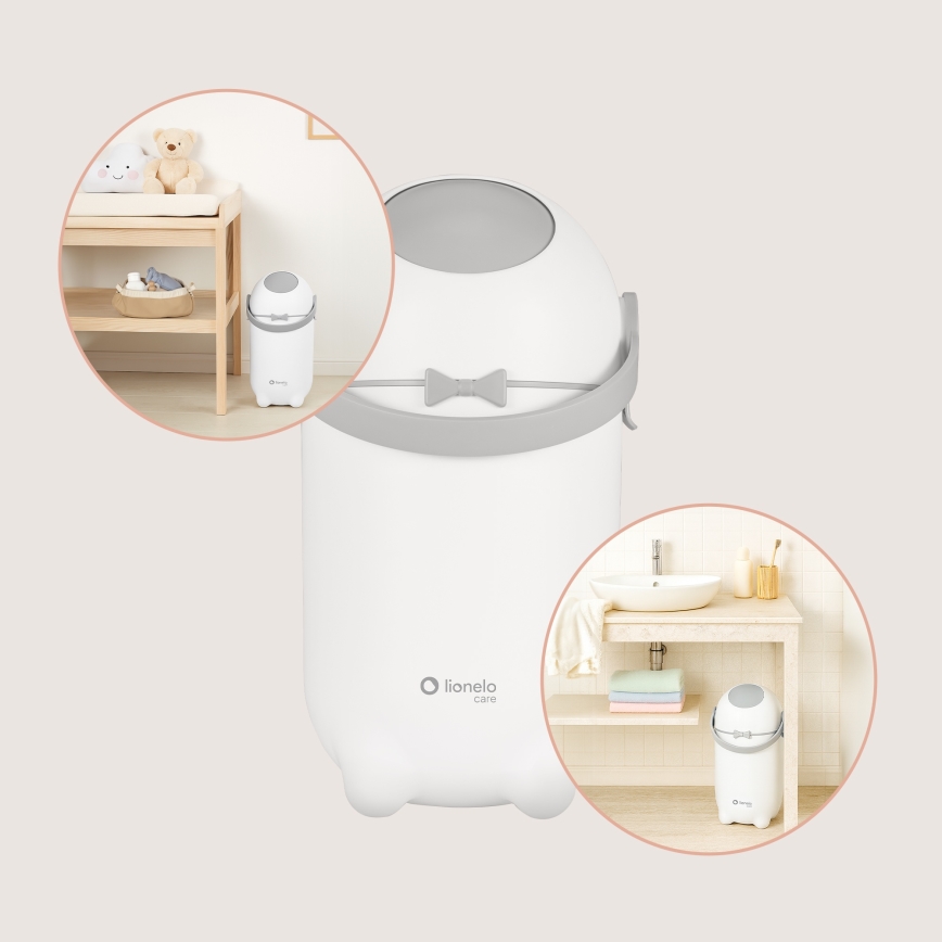 Lionelo - PUREBIN 10 L Diaper Bin White