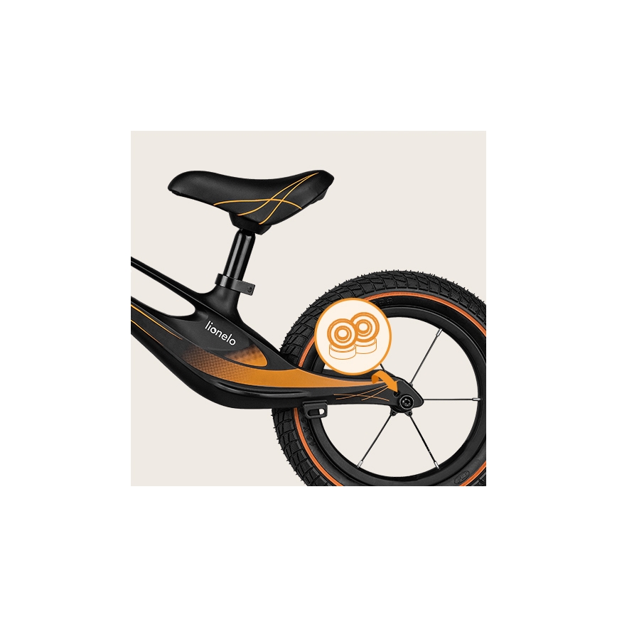 Lionelo - Push bike BART AIR black/orange