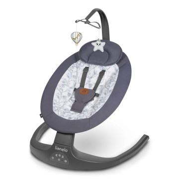 Lionelo - RALF Baby Bouncer with Melody, 4xAA, Grey/White + Remote Control
