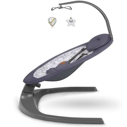 Lionelo - RALF Baby Bouncer with Melody, 4xAA, Grey/White + Remote Control