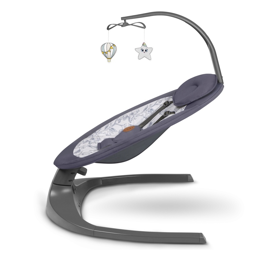 Lionelo - RALF Baby Bouncer with Melody, 4xAA, Grey/White + Remote Control