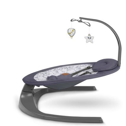 Lionelo - RALF Baby Bouncer with Melody, 4xAA, Grey/White + Remote Control