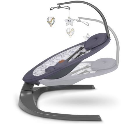 Lionelo - RALF Baby Bouncer with Melody, 4xAA, Grey/White + Remote Control