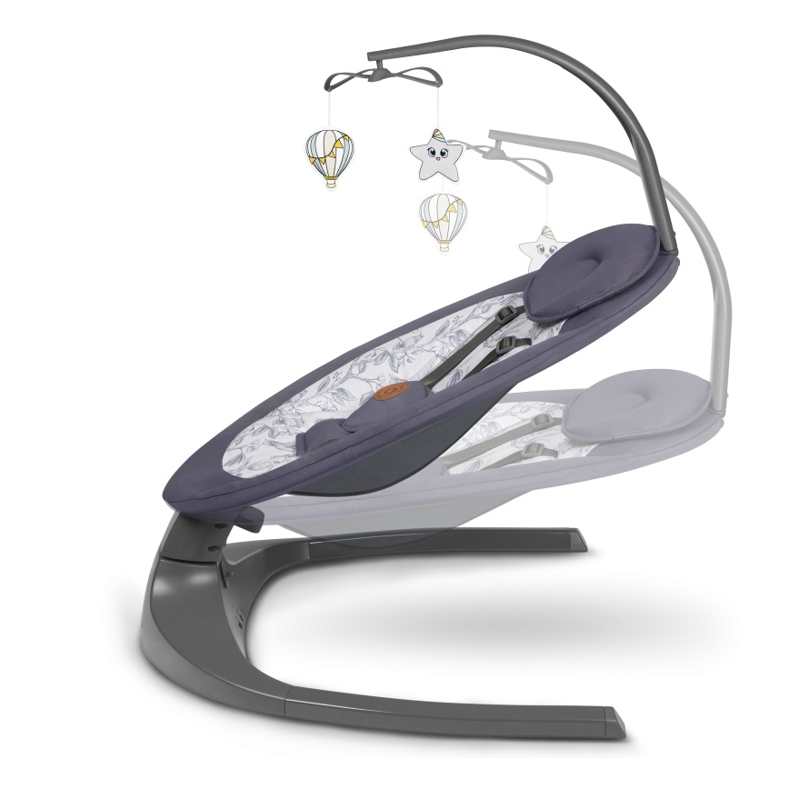 Lionelo - RALF Baby Bouncer with Melody, 4xAA, Grey/White + Remote Control