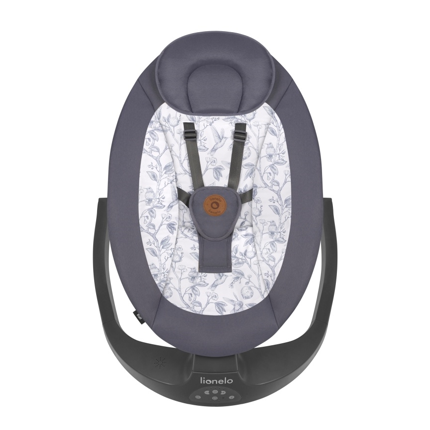 Lionelo - RALF Baby Bouncer with Melody, 4xAA, Grey/White + Remote Control