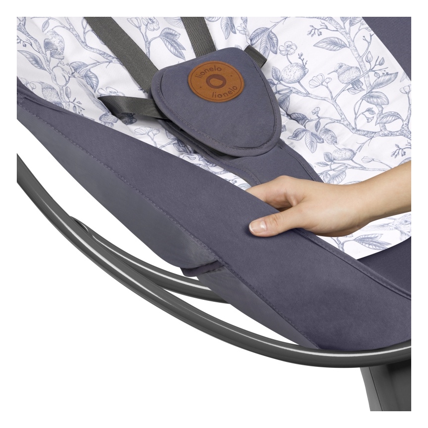 Lionelo - RALF Baby Bouncer with Melody, 4xAA, Grey/White + Remote Control