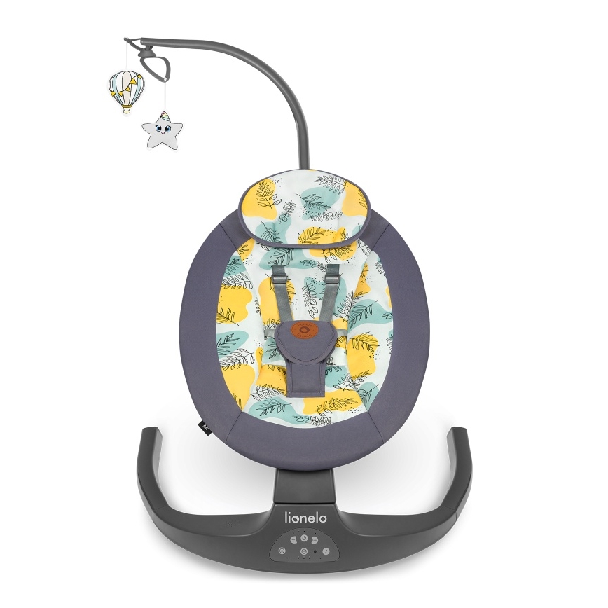 Lionelo - RALF Baby Rocker with Melody, 4xAA, Grey Concrete + Remote Control