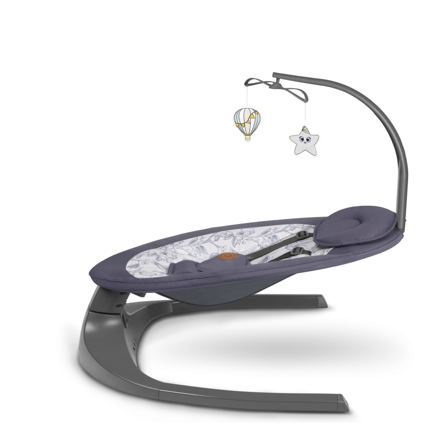 Lionelo - RALF musical baby bouncer, 4×AA, Grey/White + remote control