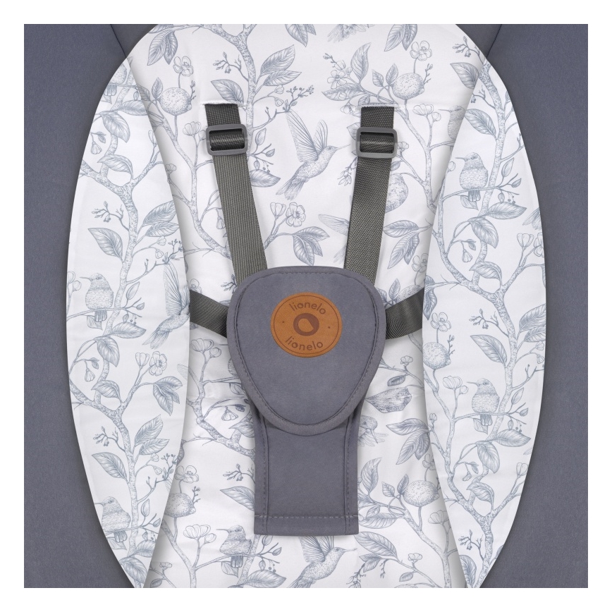 Lionelo - RALF musical baby bouncer, 4×AA, Grey/White + remote control