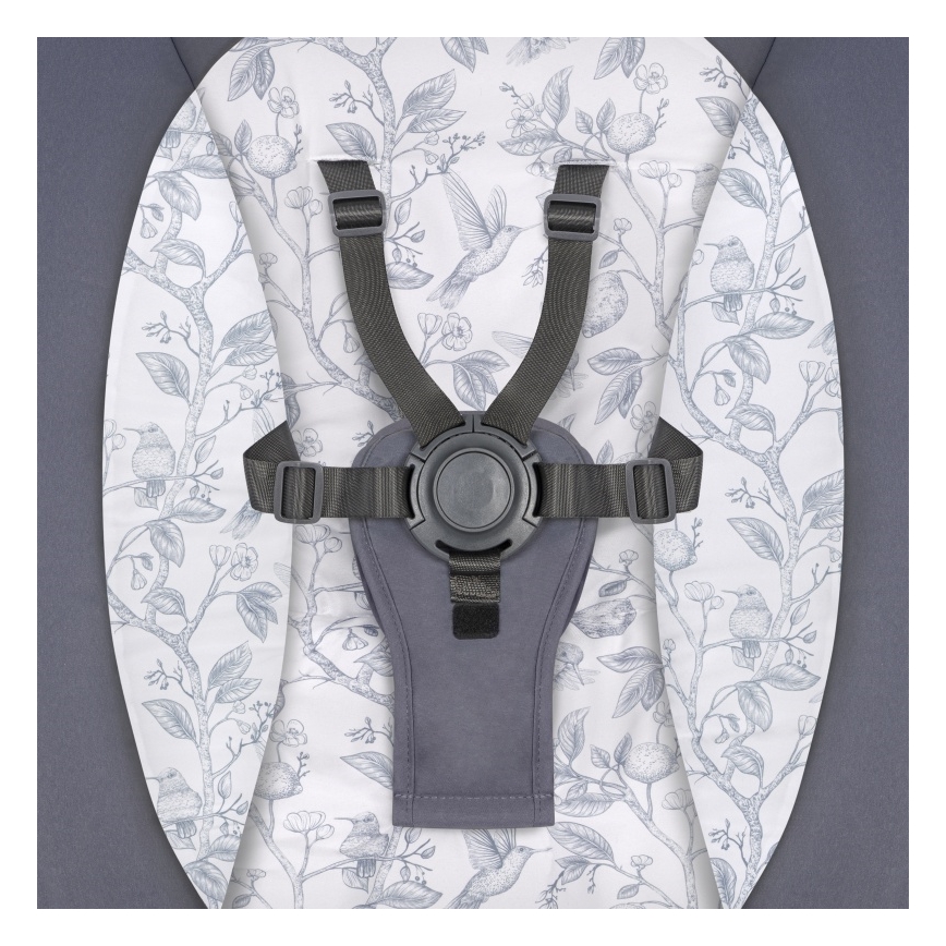 Lionelo - RALF musical baby bouncer, 4×AA, Grey/White + remote control