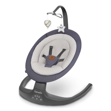 Lionelo - RALF Musical Baby Bouncer with Melody, 4xAA, Grey Graphite + Remote Control