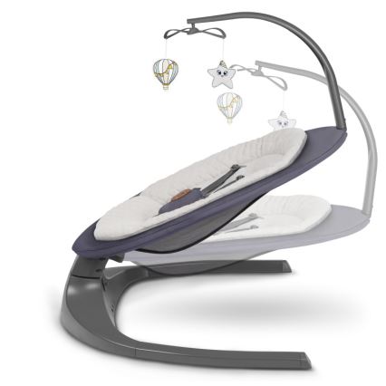 Lionelo - RALF Musical Baby Bouncer with Melody, 4xAA, Grey Graphite + Remote Control
