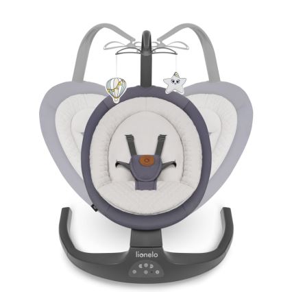 Lionelo - RALF Musical Baby Bouncer with Melody, 4xAA, Grey Graphite + Remote Control